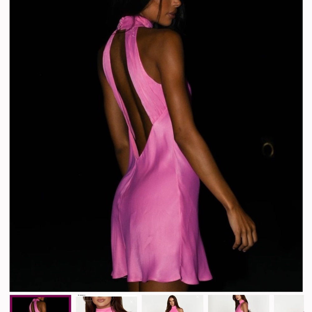 Meshki Claire A Line Minidress Pink size S